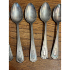 Vintage Beacon Silver Plate Lot Spoons Mission / Arts & Crafts Style Miami Deco