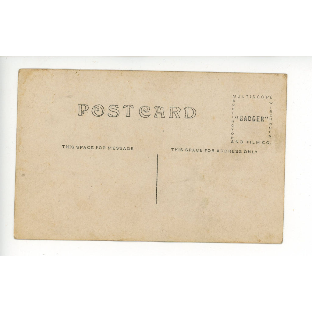 RPPC Postcard 1910s Rural Wisconsin Family Farming West Bend Lithia Beer Crate