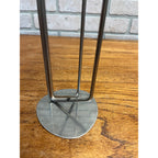 Vintage 1960s MCM Stainless Steel Four Stem Candlesticks MG Danish Candle Holder