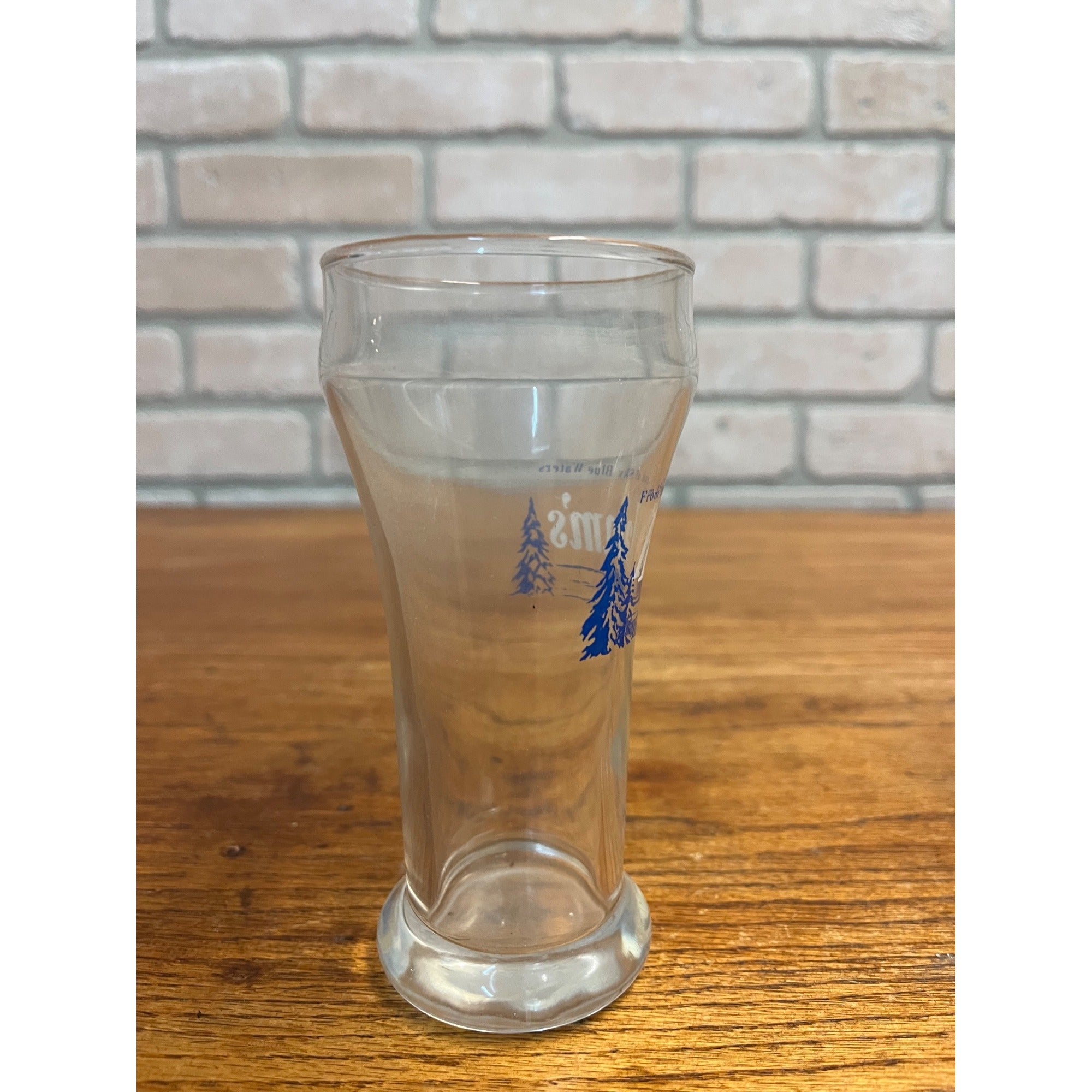Vintage Hamm’s Beer Pilsner Glass 5-1/2” Tall Barware Land of Sky Blue Waters