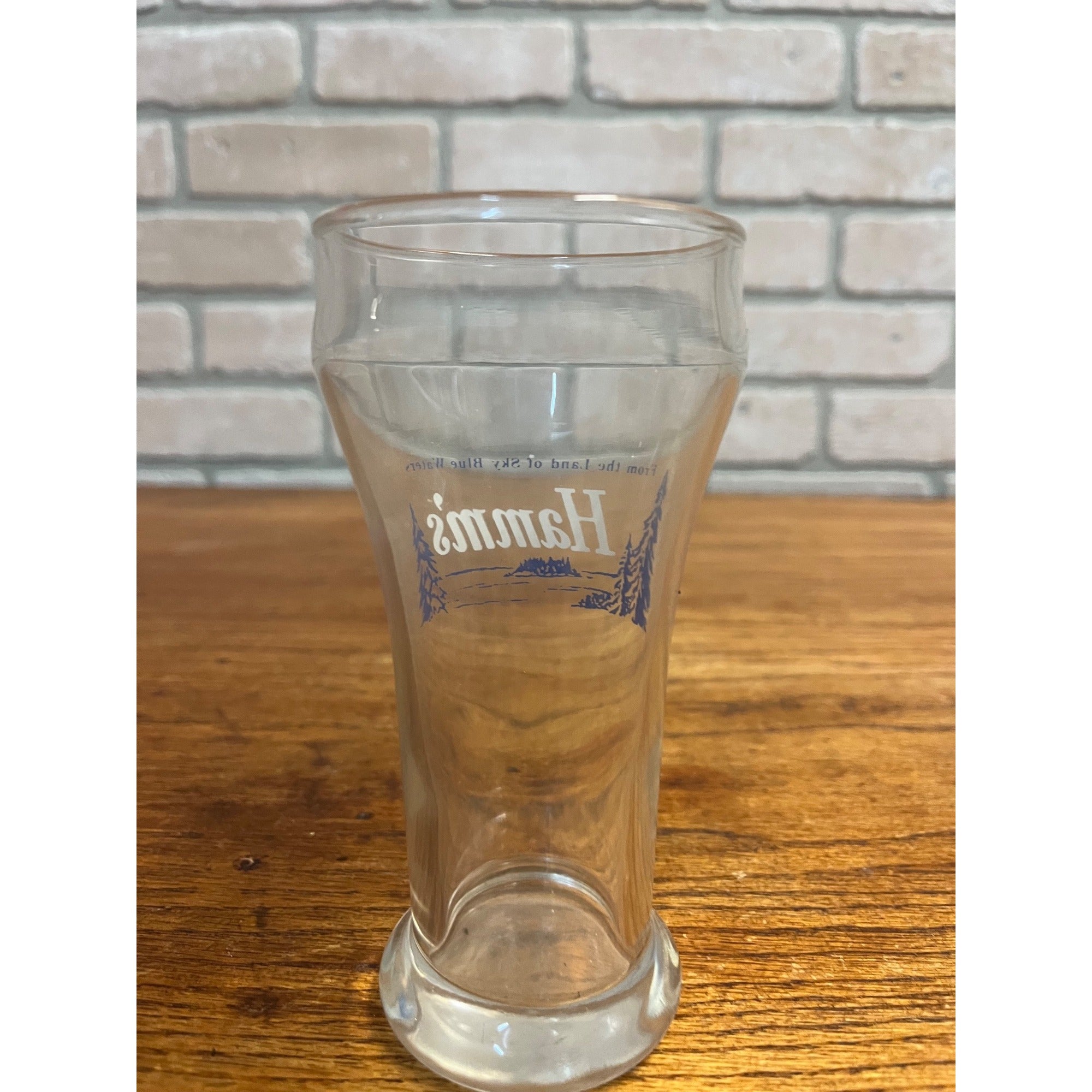Vintage Hamm’s Beer Pilsner Glass 5-1/2” Tall Barware Land of Sky Blue Waters