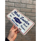 Vintage Chevy Pontiac Buick Cadillac Dealer Metal Booster License Plate Kansas