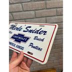 Vintage Chevy Pontiac Buick Cadillac Dealer Metal Booster License Plate Kansas