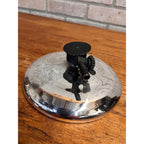 Antique Kerosene Oil Lamp Bracket Cast Iron 7.25" Mercury Glass Mirror Reflector