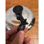 Antique Kerosene Oil Lamp Bracket Cast Iron 7.25" Mercury Glass Mirror Reflector