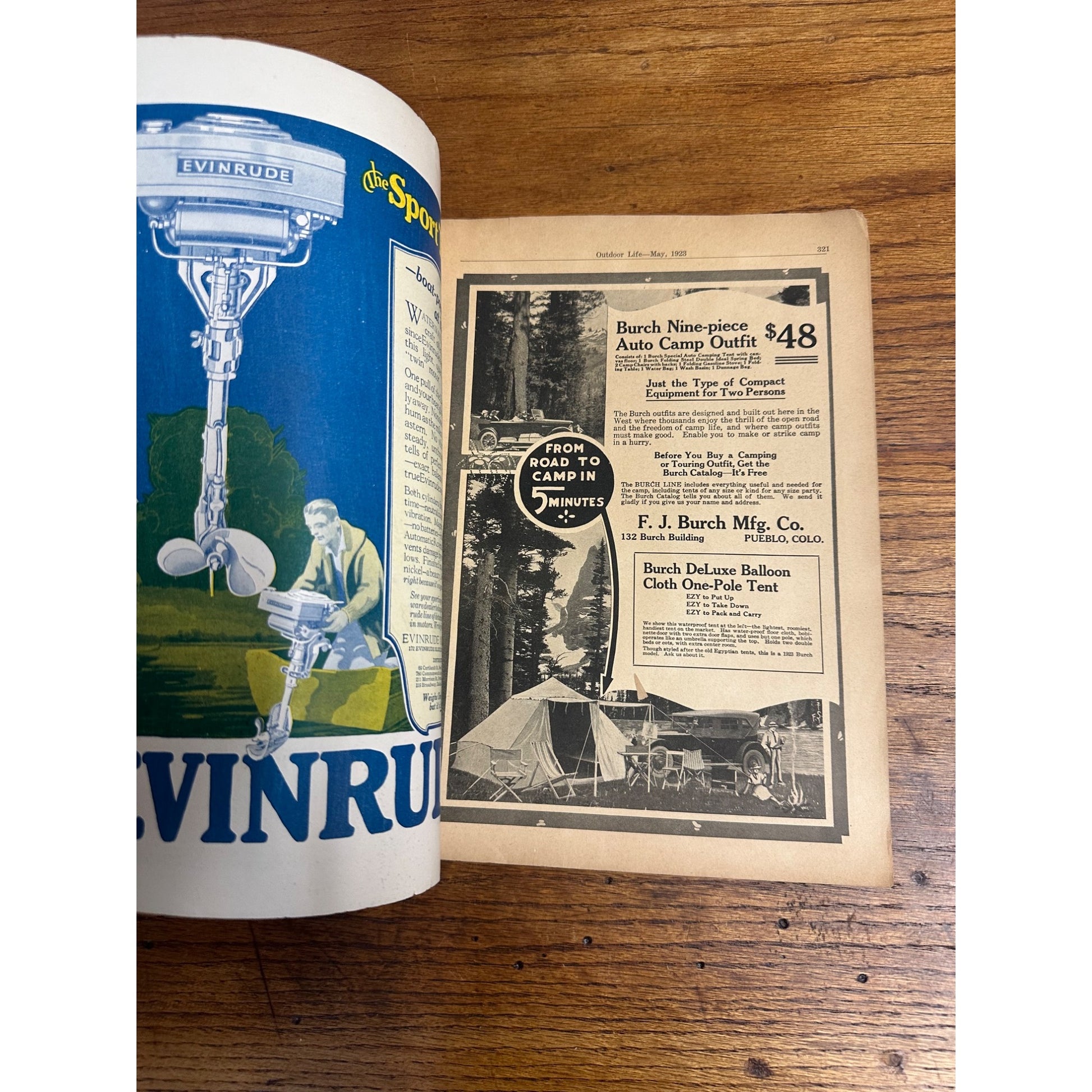 Vintage Outdoor Life Magazine (May 1923)  Hunting Fishing Sportsman Ads