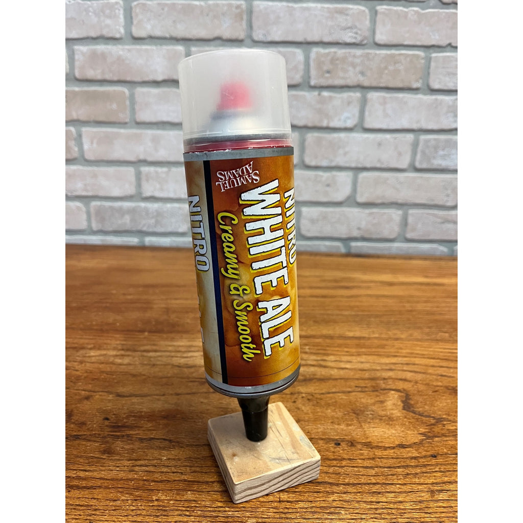 Vintage Samuel Adams Nitro Boost Beer White Ale Advertising Tap Handle Knob Tapper