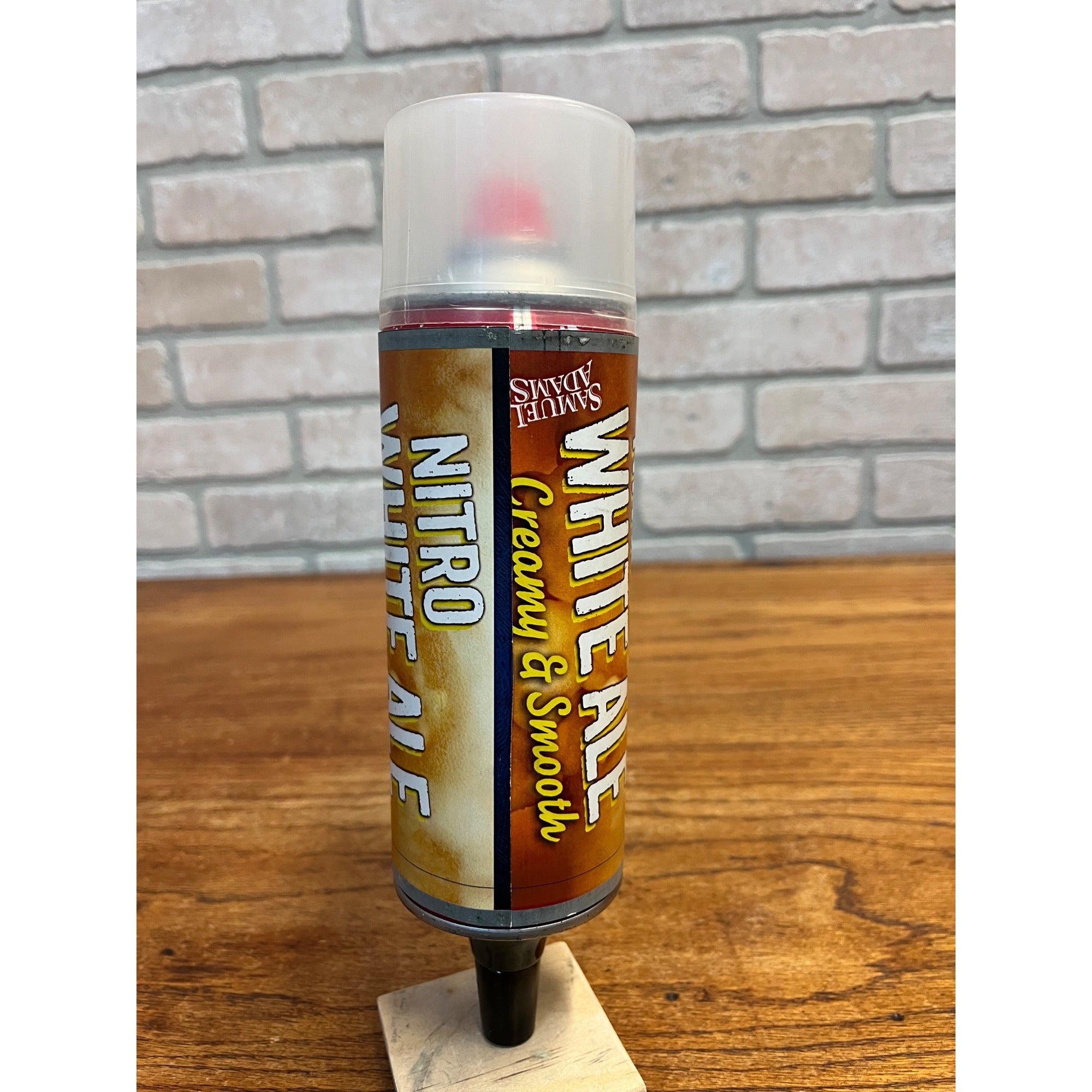 Vintage Samuel Adams Nitro Boost Beer White Ale Advertising Tap Handle Knob Tapper