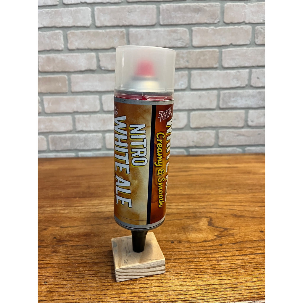 Vintage Samuel Adams Nitro Boost Beer White Ale Advertising Tap Handle Knob Tapper