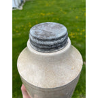 Antique c1890s Macomb Pottery Stoneware Fruit Canning Jar w/ Zinc Lid Kitchen Farmhouse