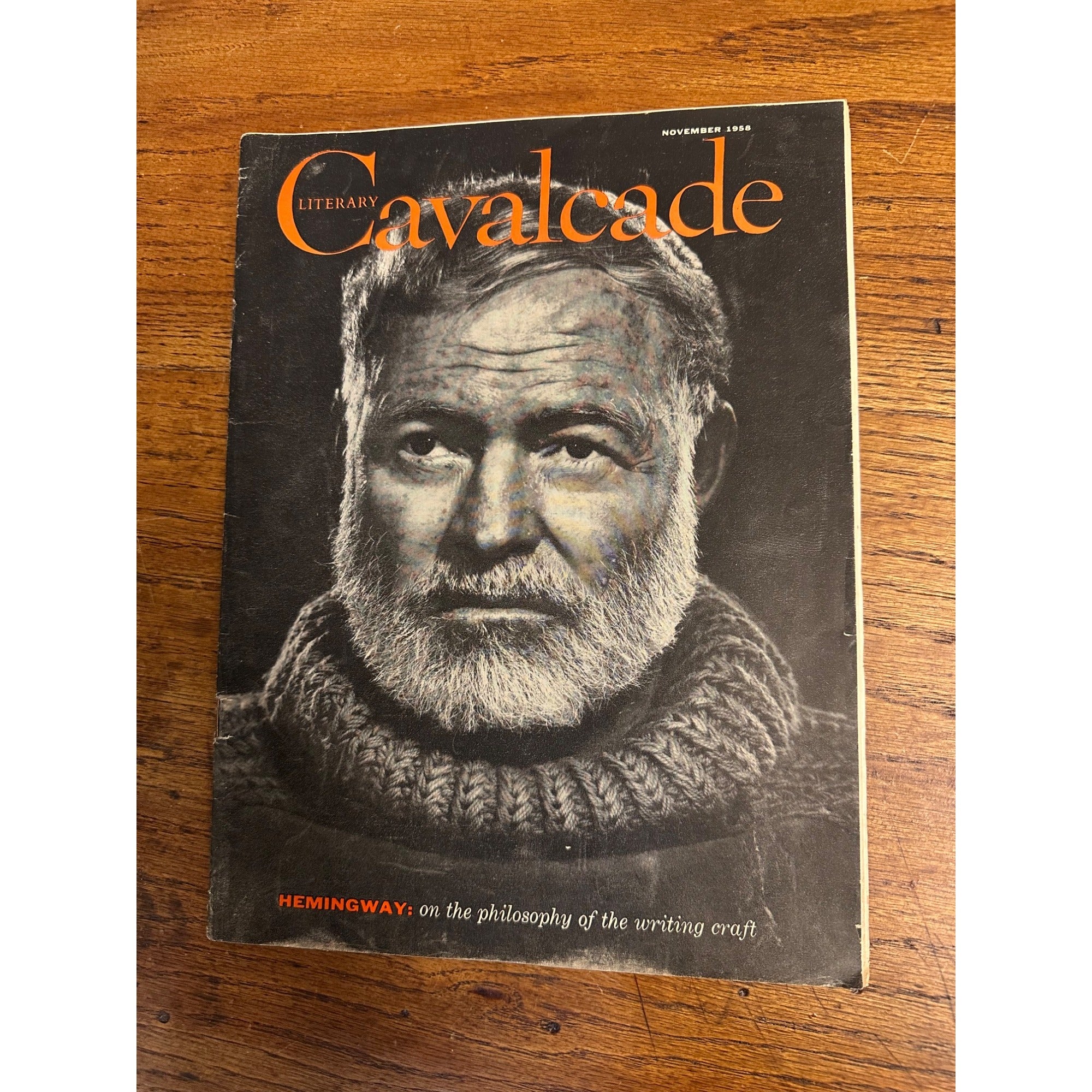 RARE Literary Cavalcade Magazine (November 1958) Ernest Hemingway Cover Story
