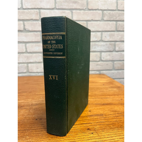 Vintage Pharmacopedia United States 16th Revision Pharmacy Hardcover Book 1960