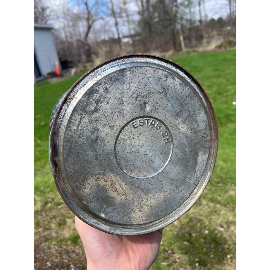 Vintage Armour's Simon Pure Open Kettle Leaf Lard 8lb Advertising Pail Tin Can