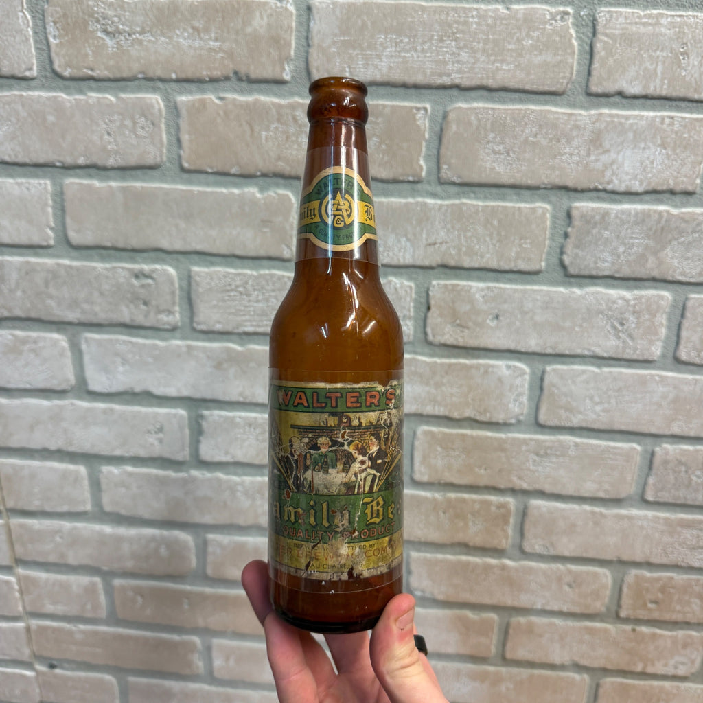 Vintage Walter's Family Beer IRTP Label Bottle Eau Claire Wisconsin 12oz WI Rare