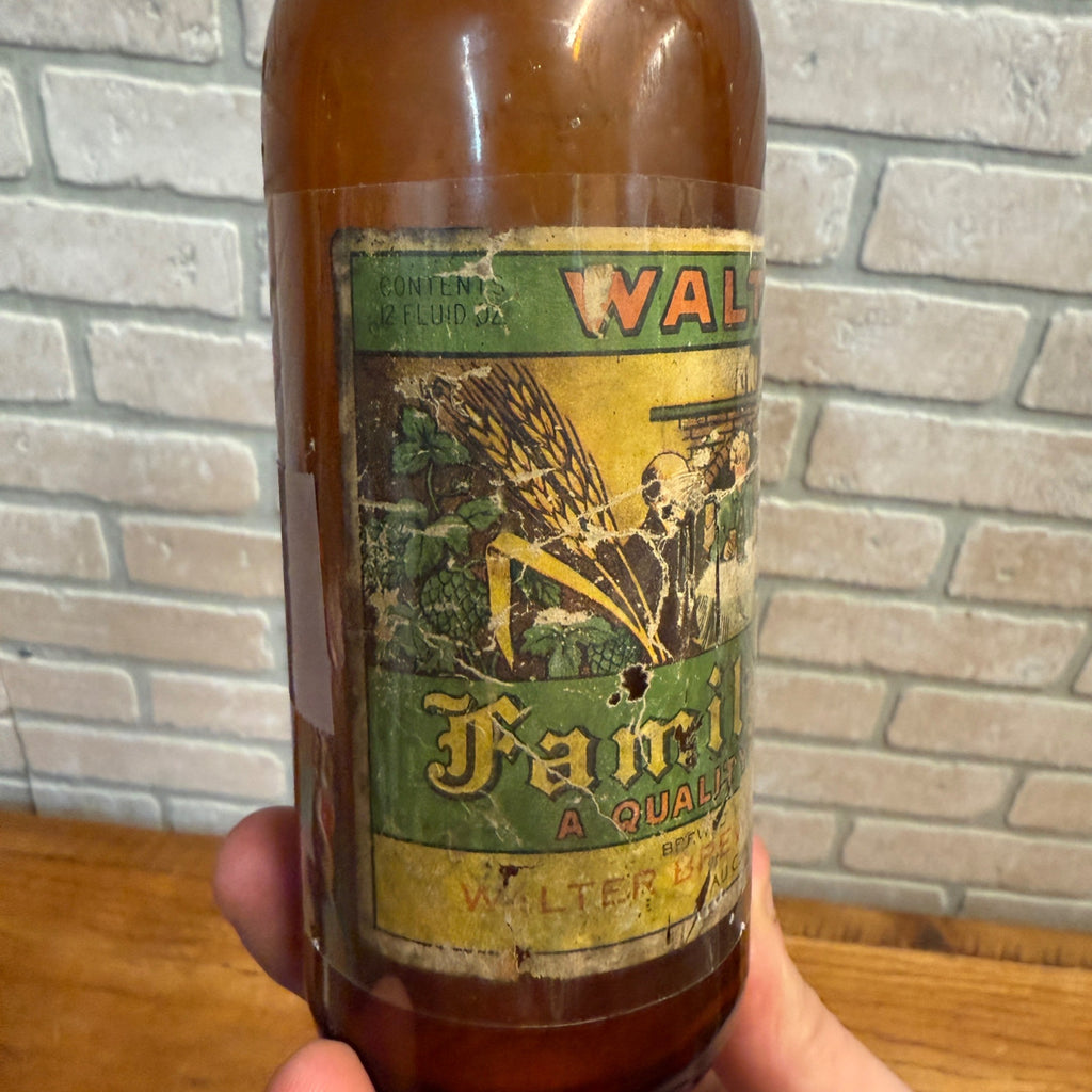 Vintage Walter's Family Beer IRTP Label Bottle Eau Claire Wisconsin 12oz WI Rare
