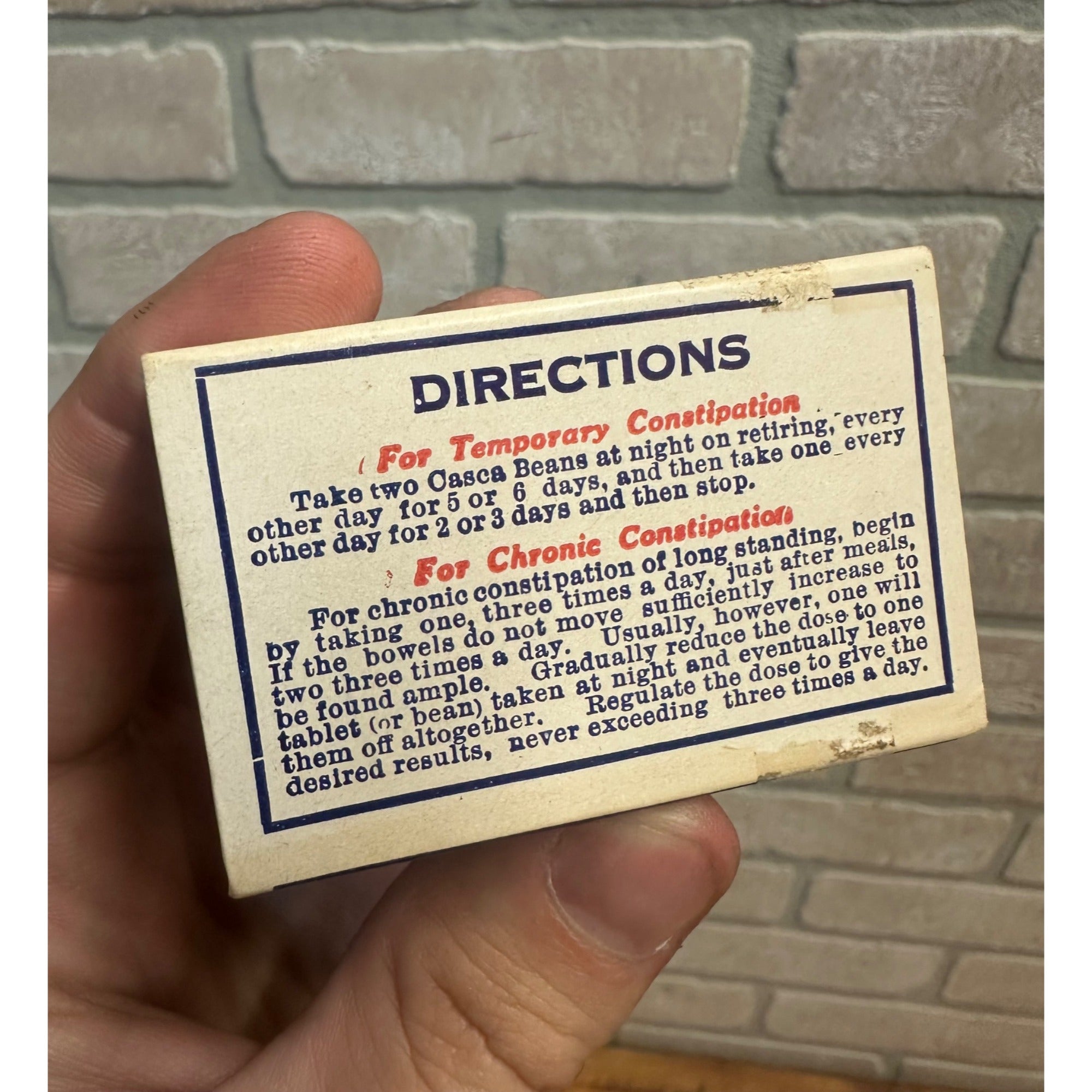 RARE 1920s Antique Quack Medicine Cure , Casca Bean Kellogg Co. Battle Creek MI