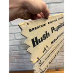 Vintage Hush Puppies Shoes Hanging Store Display Wolverine Wood Advertising Sign