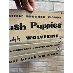 Vintage Hush Puppies Shoes Hanging Store Display Wolverine Wood Advertising Sign