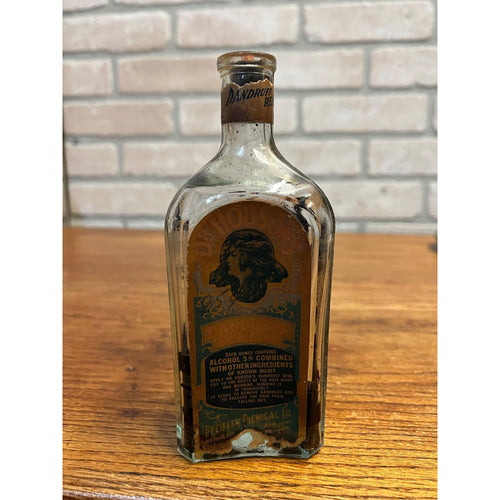 Dr Hobsons Hair Dandruff Treatment Bottle Pfeiffer Barber Medicine Art Noveau