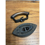 Antique Enterprise Sad Iron w/ Wood Handle Clothes Iron No. 50 Size 1