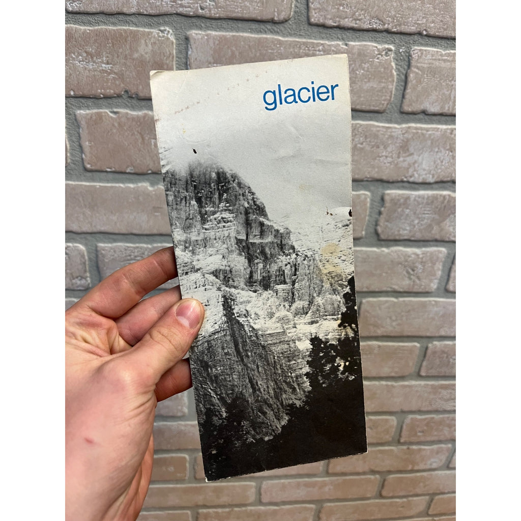 Vintage 1976 Glacier National Park Large Map Brochure