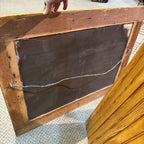 Antique Hanging Oak Mirror Coat Rack Hall Tree Entry Way