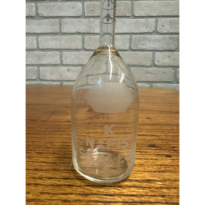 Antique 1920s K Nafis Sealed Glass Bottle/Beaker Butterfat Babcock Milk Testing