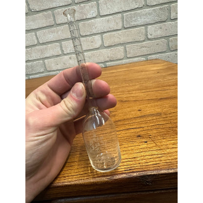 Antique 1920s K Nafis Sealed Glass Bottle/Beaker Butterfat Babcock Milk Testing