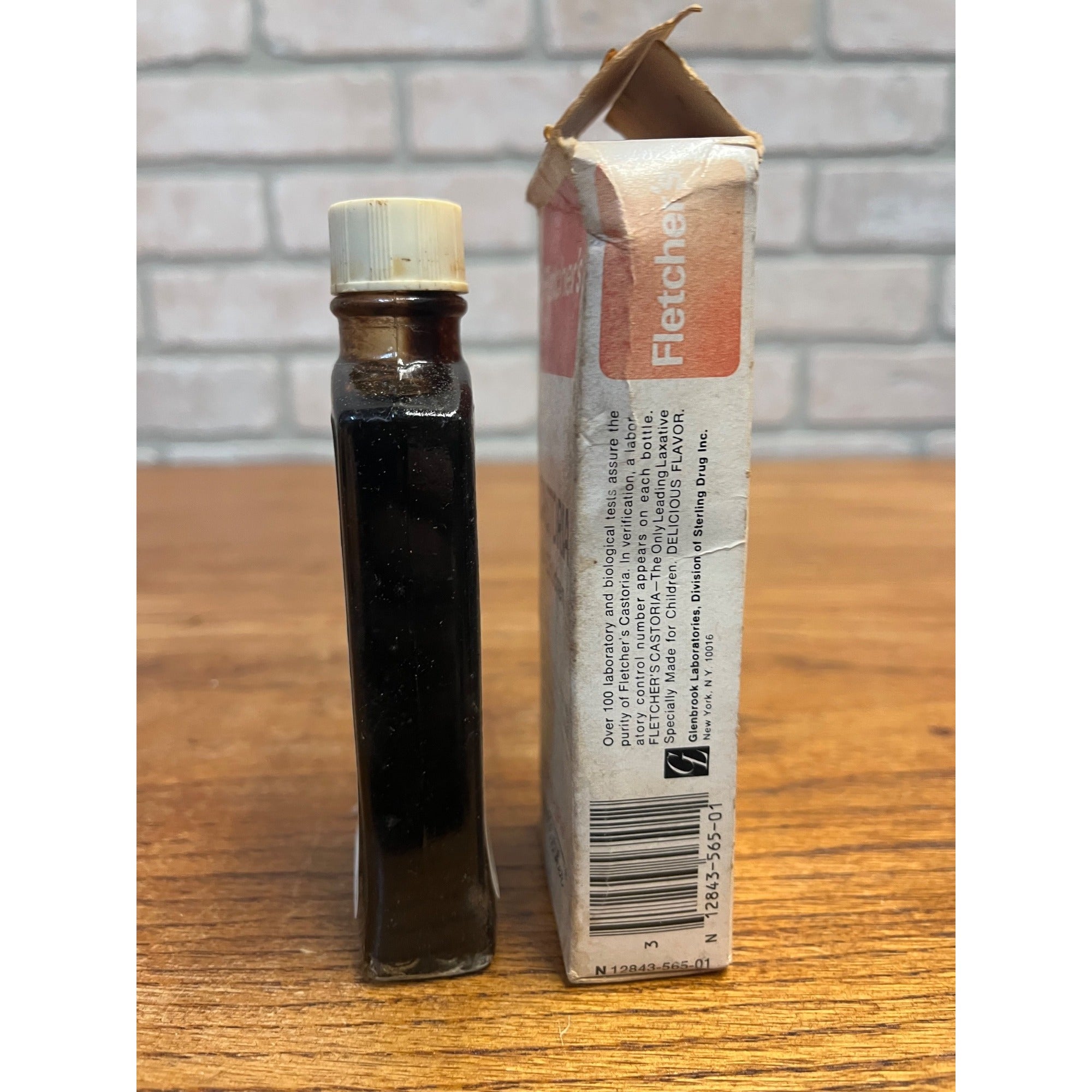 Castoria Dr. Fletchers Apothecary Vintage Bottle Box