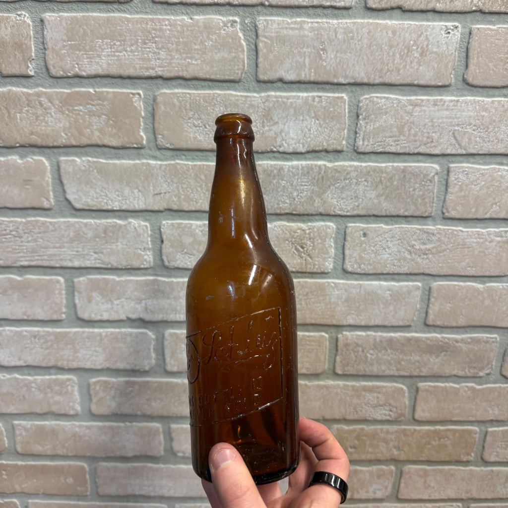 Pre-Pro Schlitz Brewing Company Milwaukee Vintage Amber Beer Bottle Wis - Globe