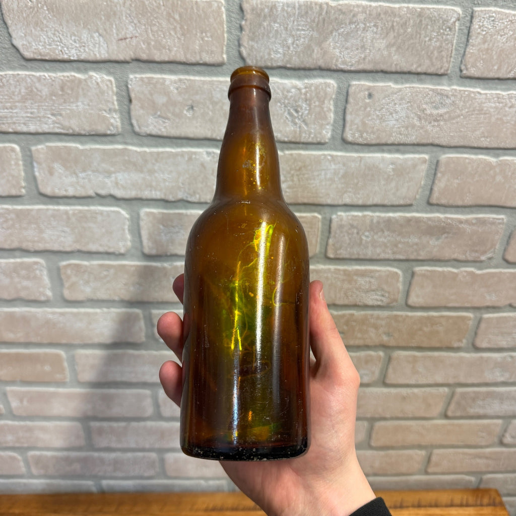 Pre-Pro Schlitz Brewing Company Milwaukee Vintage Amber Beer Bottle Wis - Globe