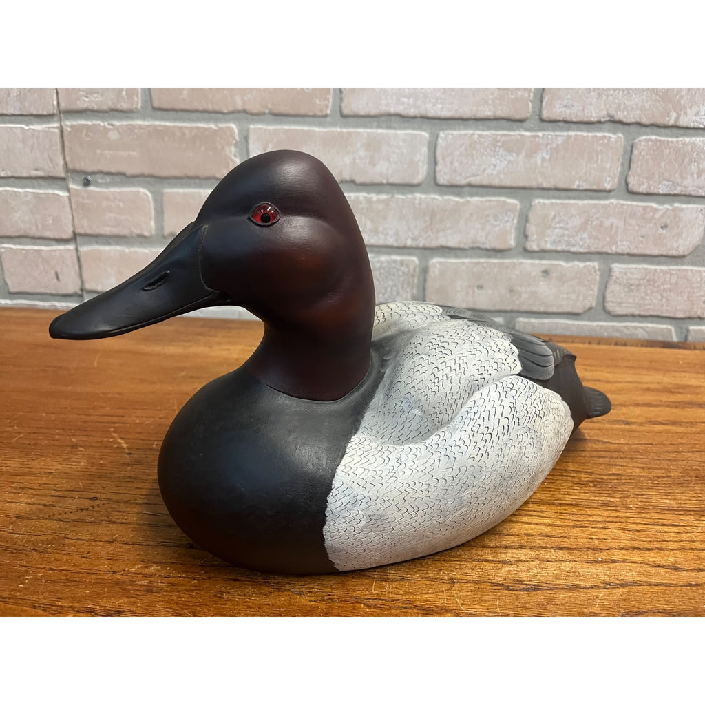 Pair of Canvasback Duck Decoys Hand Carved Signed Pair by Dave Them 2011