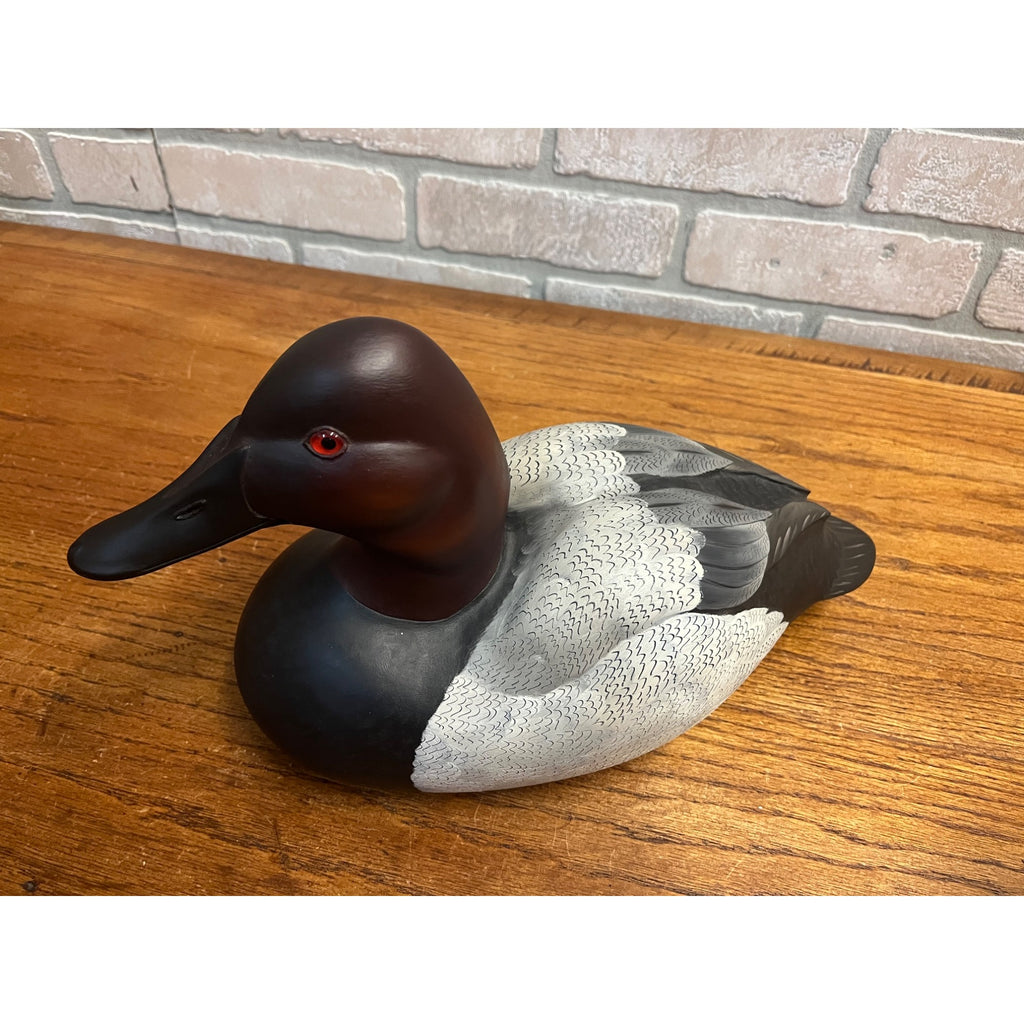 Pair of Canvasback Duck Decoys Hand Carved Signed Pair by Dave Them 2011
