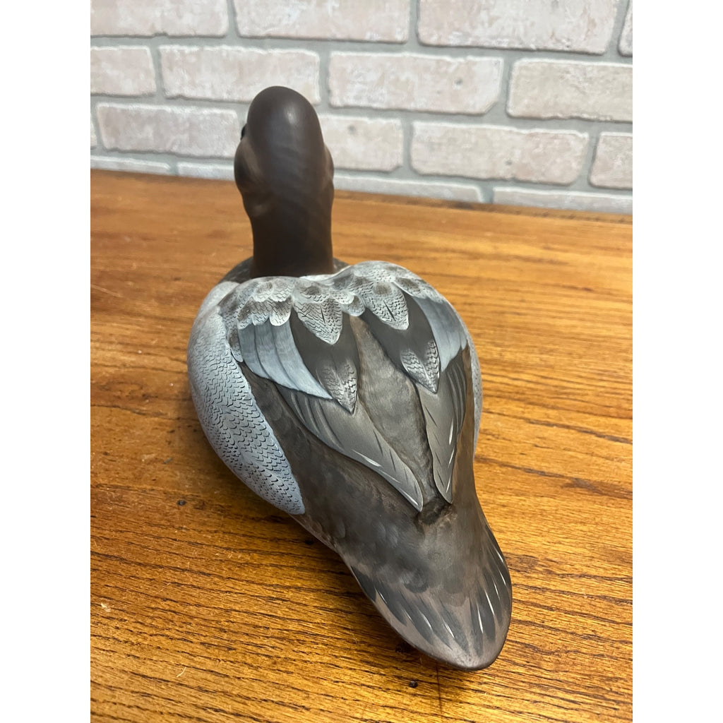 Pair of Canvasback Duck Decoys Hand Carved Signed Pair by Dave Them 2011