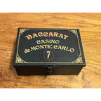 Vintage 1950s Casino De Monte Carlo Baccarat Gaming Cash Lock Box Hand Painted