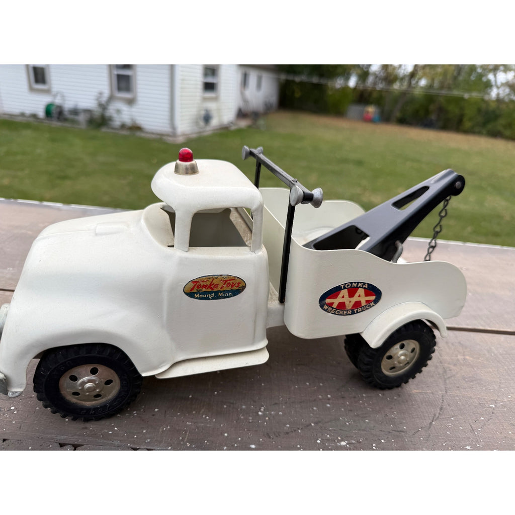 Vintage 1950s Tonka AA Wrecker Tow Truck Pressed Steel Toy