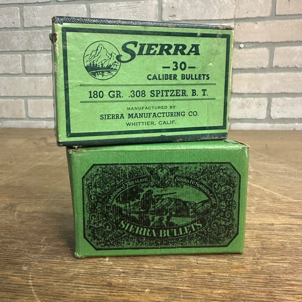 Vintage Sierra .30 Caliber Ammo Boxes EMPTY Cardboard Advertising Hunting