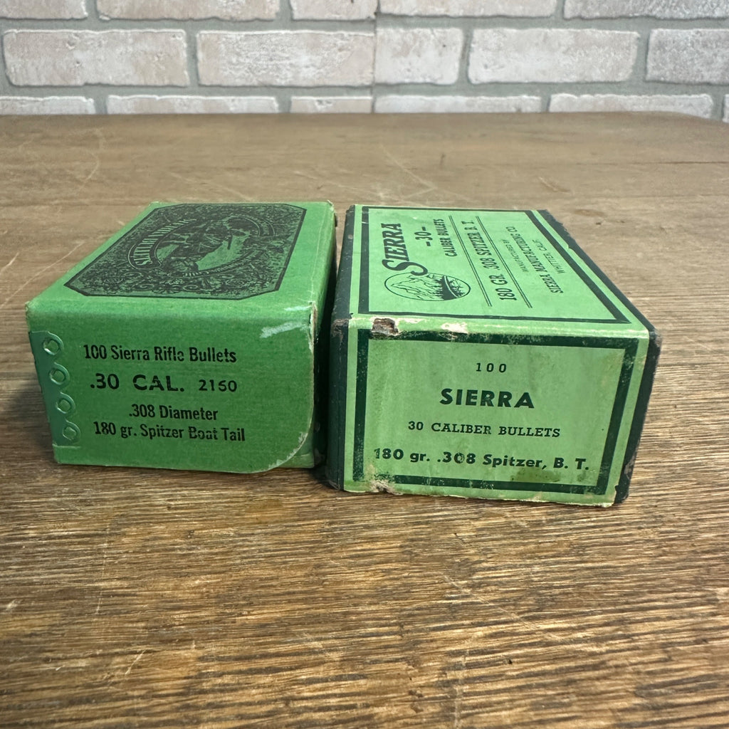 Vintage Sierra .30 Caliber Ammo Boxes EMPTY Cardboard Advertising Hunting
