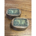 Pair Antique German Treen Match Safe Boxes J Giebart Nurnberg Advertising