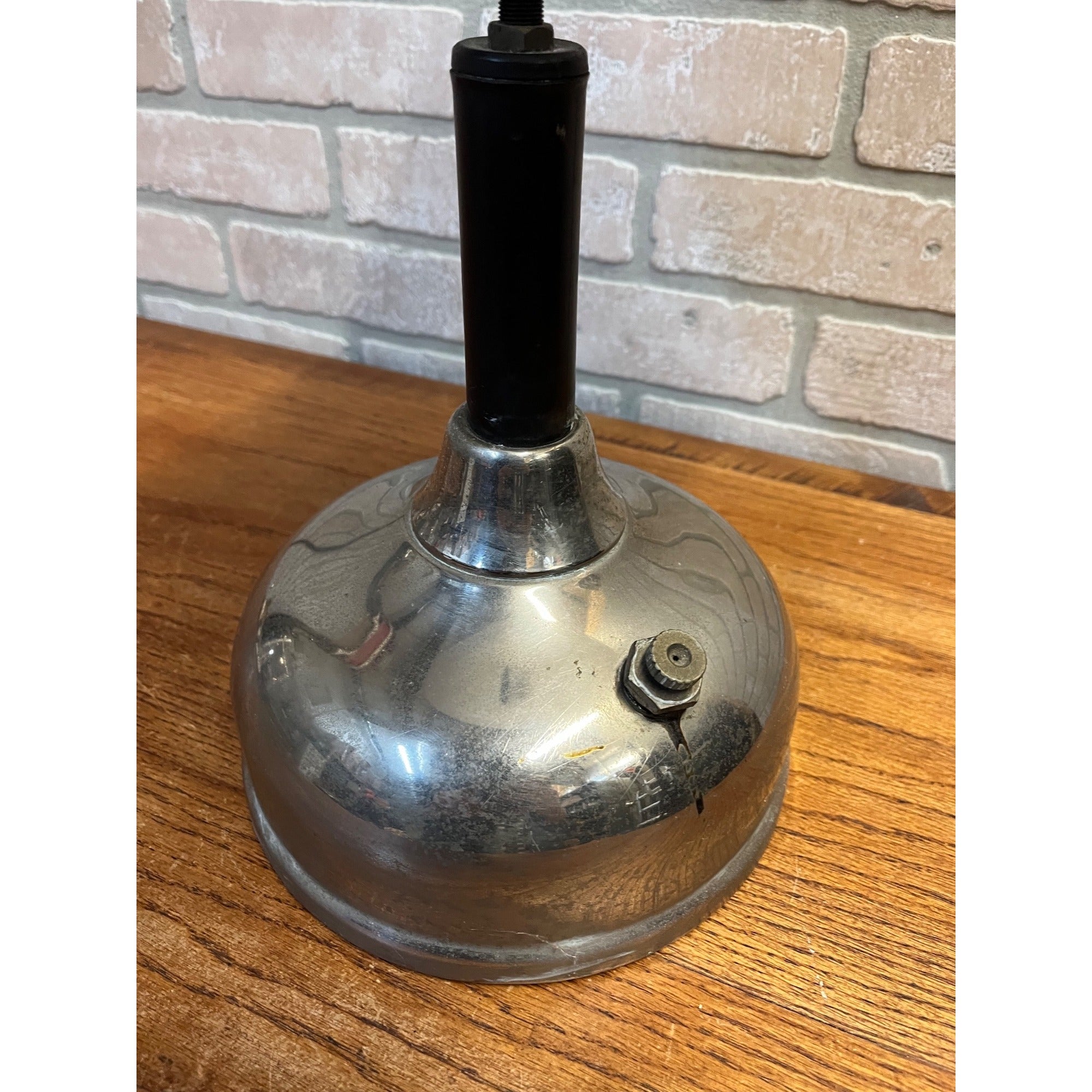 Vintage Coleman Quick-Lite Table Lamp w/ White Glass Shade
