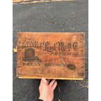 Vintage Wooden Oyster Crate Lord Mott Co Baltimore Maryland Box Old Reliable Dog