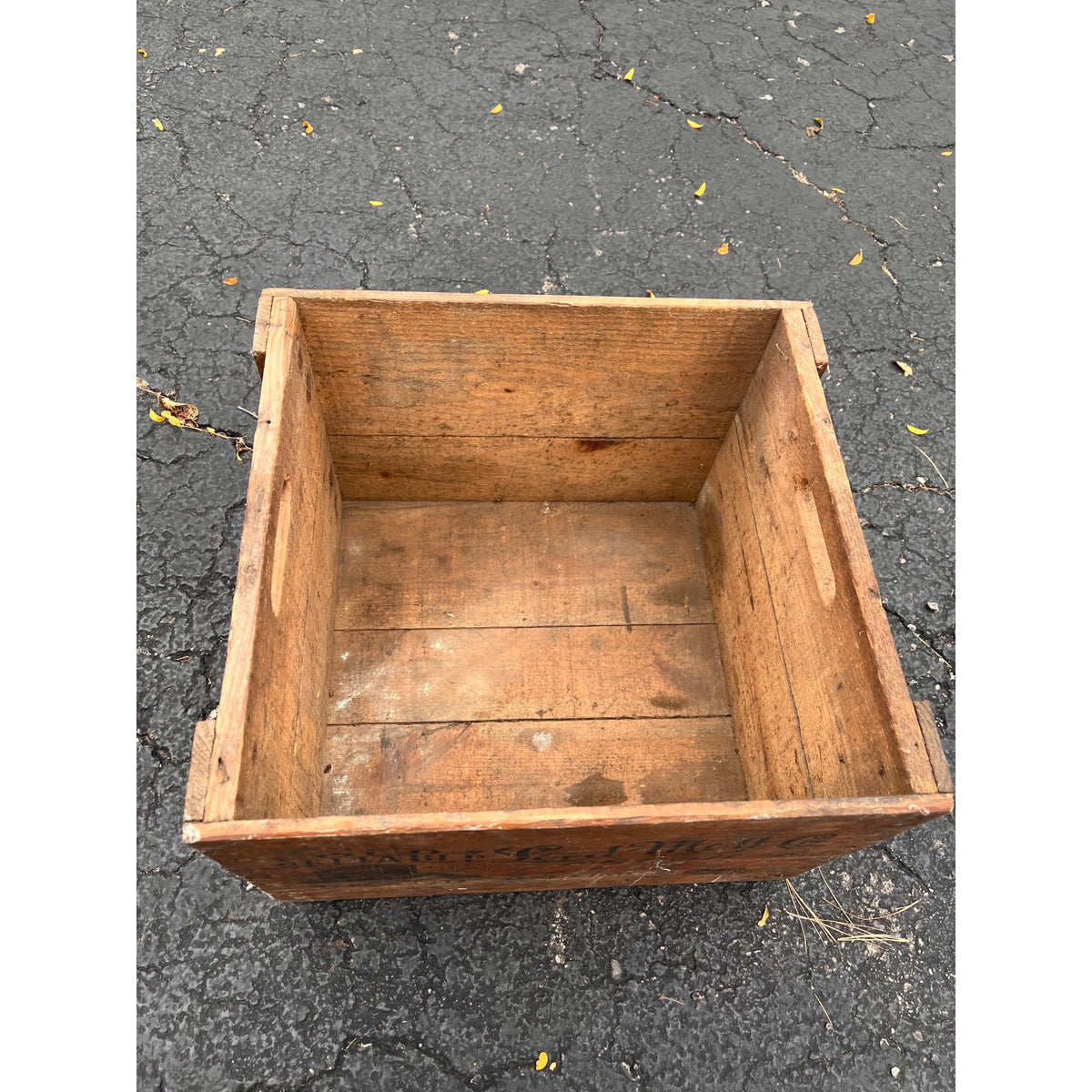 Vintage Wooden Oyster Crate Lord Mott Co Baltimore Maryland Box Old Reliable Dog