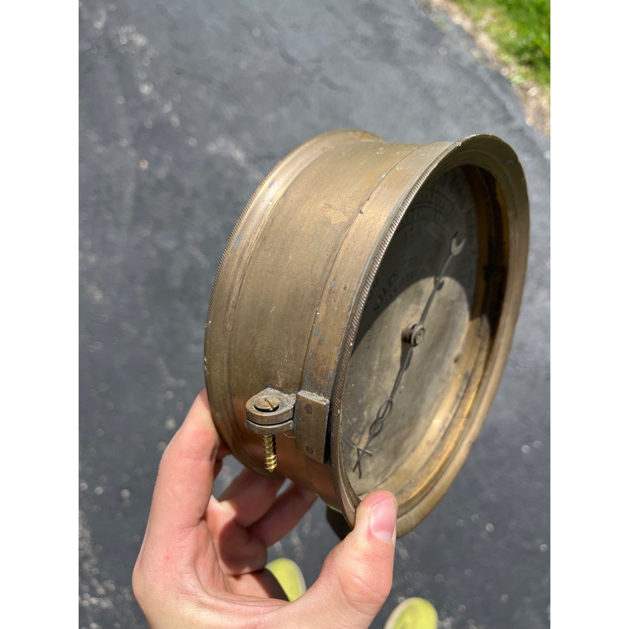 Antique American Hydraulic Steam Gauge Niles Tool Works Hamilton OH Large 6.5"