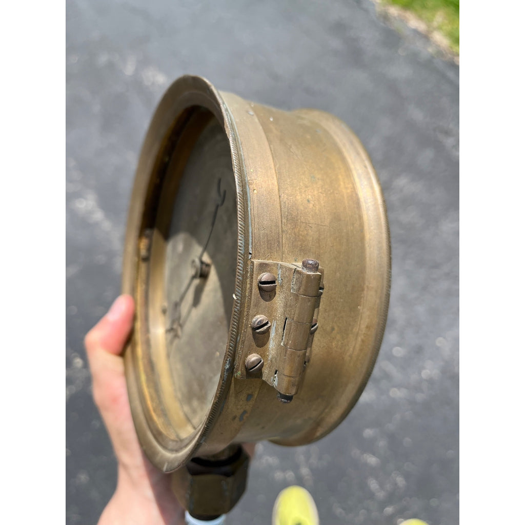 Antique American Hydraulic Steam Gauge Niles Tool Works Hamilton OH Large 6.5"