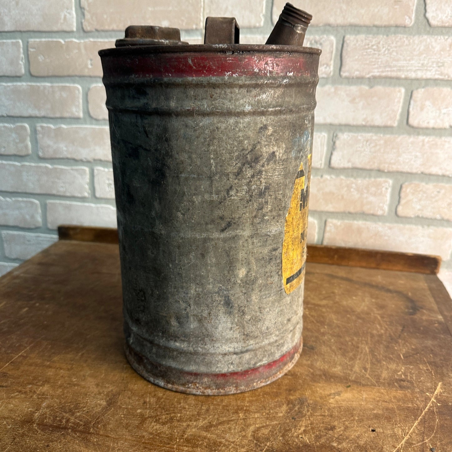 RARE Vintage 1920s Marvo Motor Oil 2 Gallon Galv. Can Baltimore Maryland