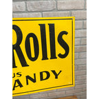 Original Vintage Tootsie Roll Candy Tin Embossed Advertising Sign General Store