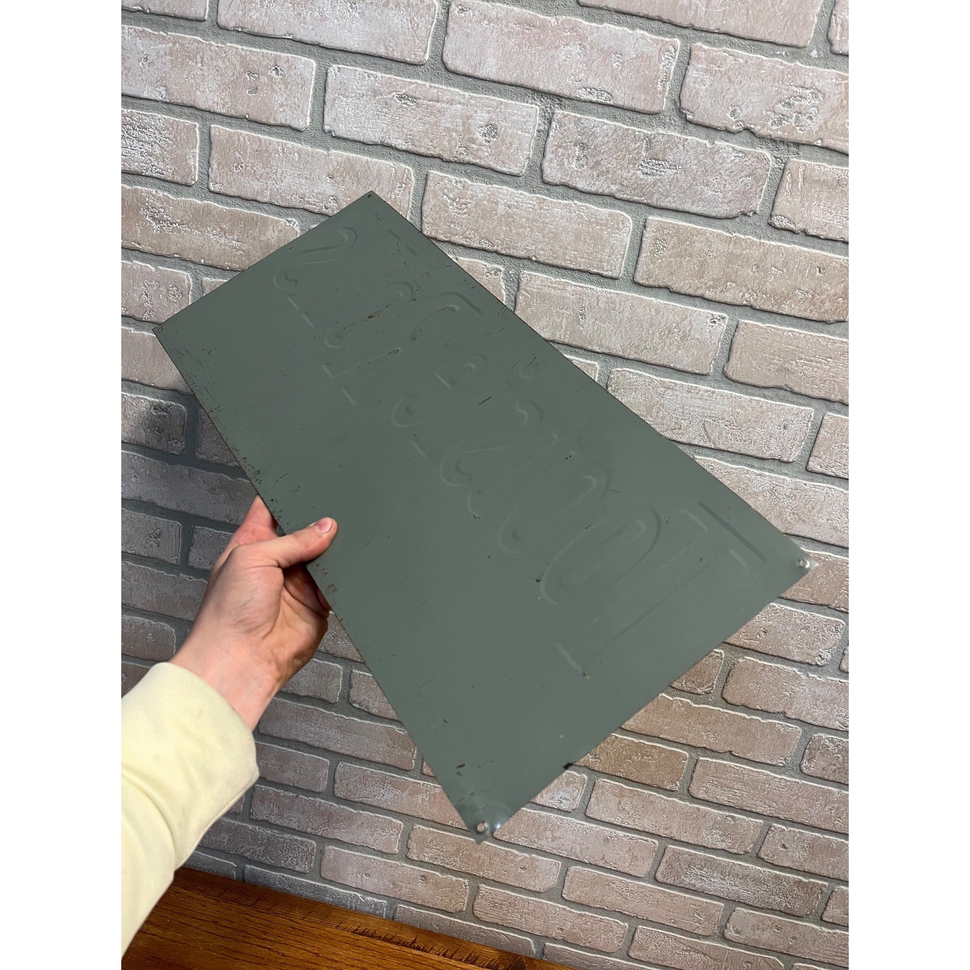 Original Vintage Tootsie Roll Candy Tin Embossed Advertising Sign General Store