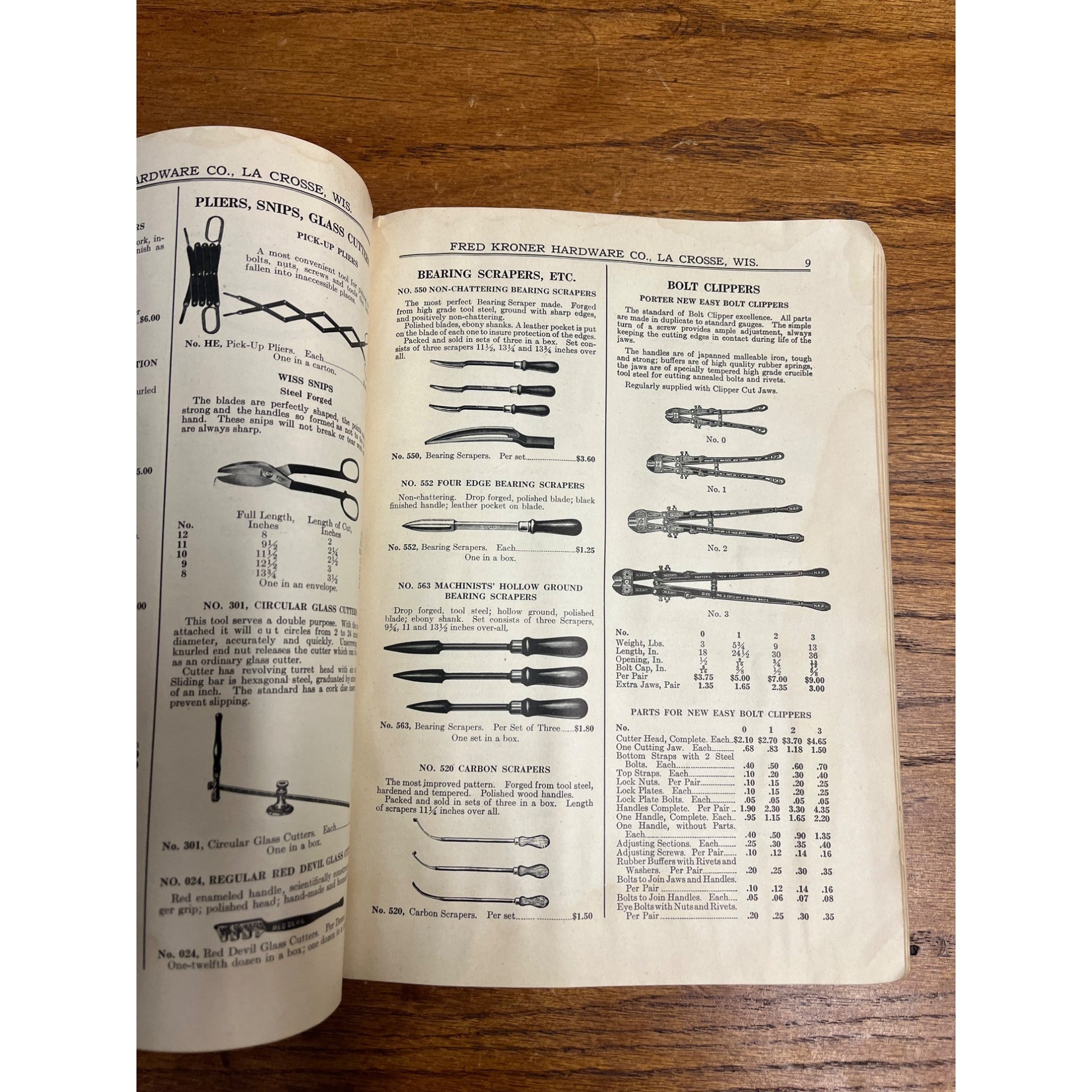 1926 Fred Kroner Hardware Wholesale Catalog Lacrosse, Wisconsin Ford Auto Tools