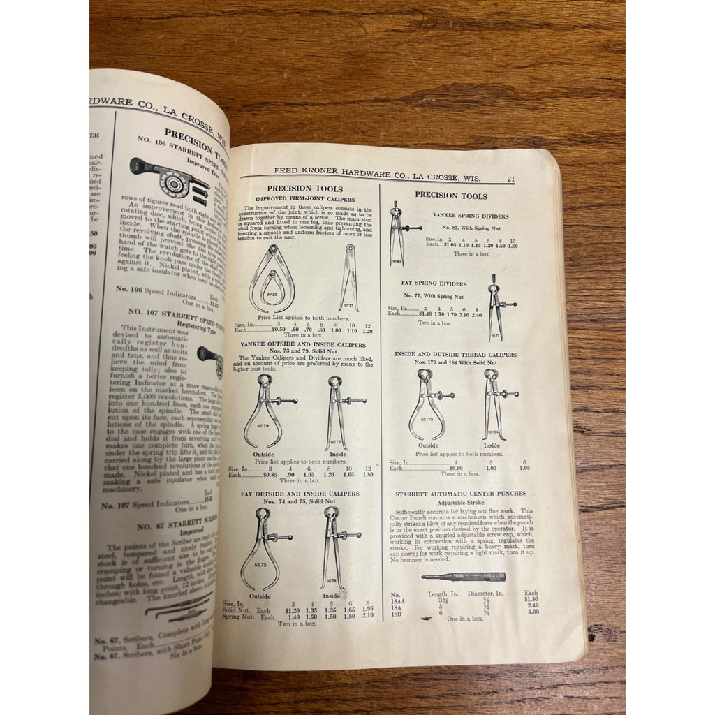 1926 Fred Kroner Hardware Wholesale Catalog Lacrosse, Wisconsin Ford Auto Tools