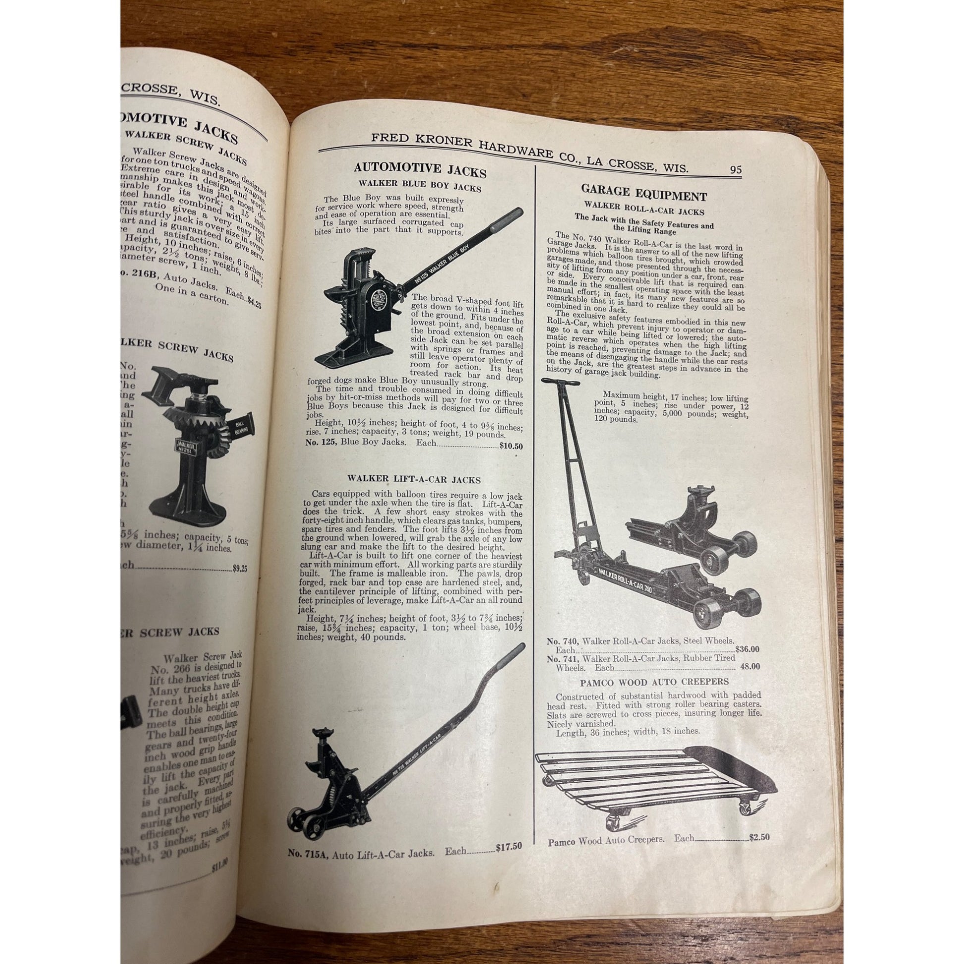 1926 Fred Kroner Hardware Wholesale Catalog Lacrosse, Wisconsin Ford Auto Tools
